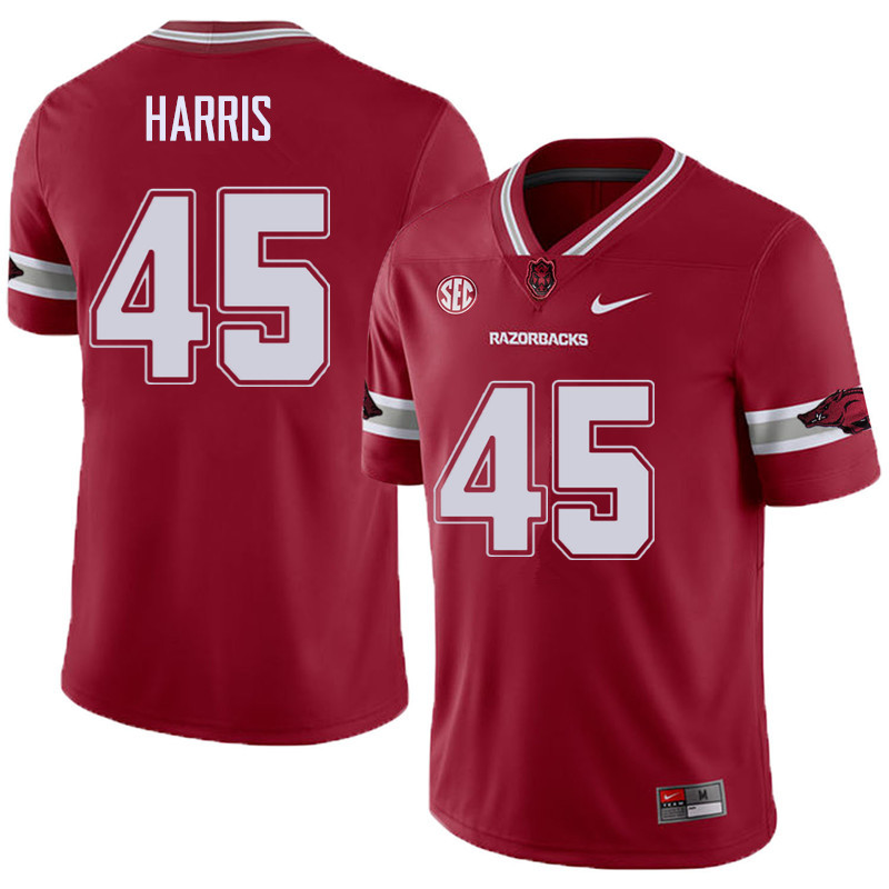Men #45 Josh Harris Arkansas Razorback College Football Alternate Jerseys Sale-Cardinal